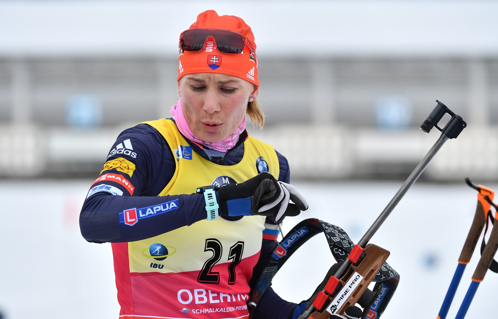 Anastasia Kuzminová počas šprintu