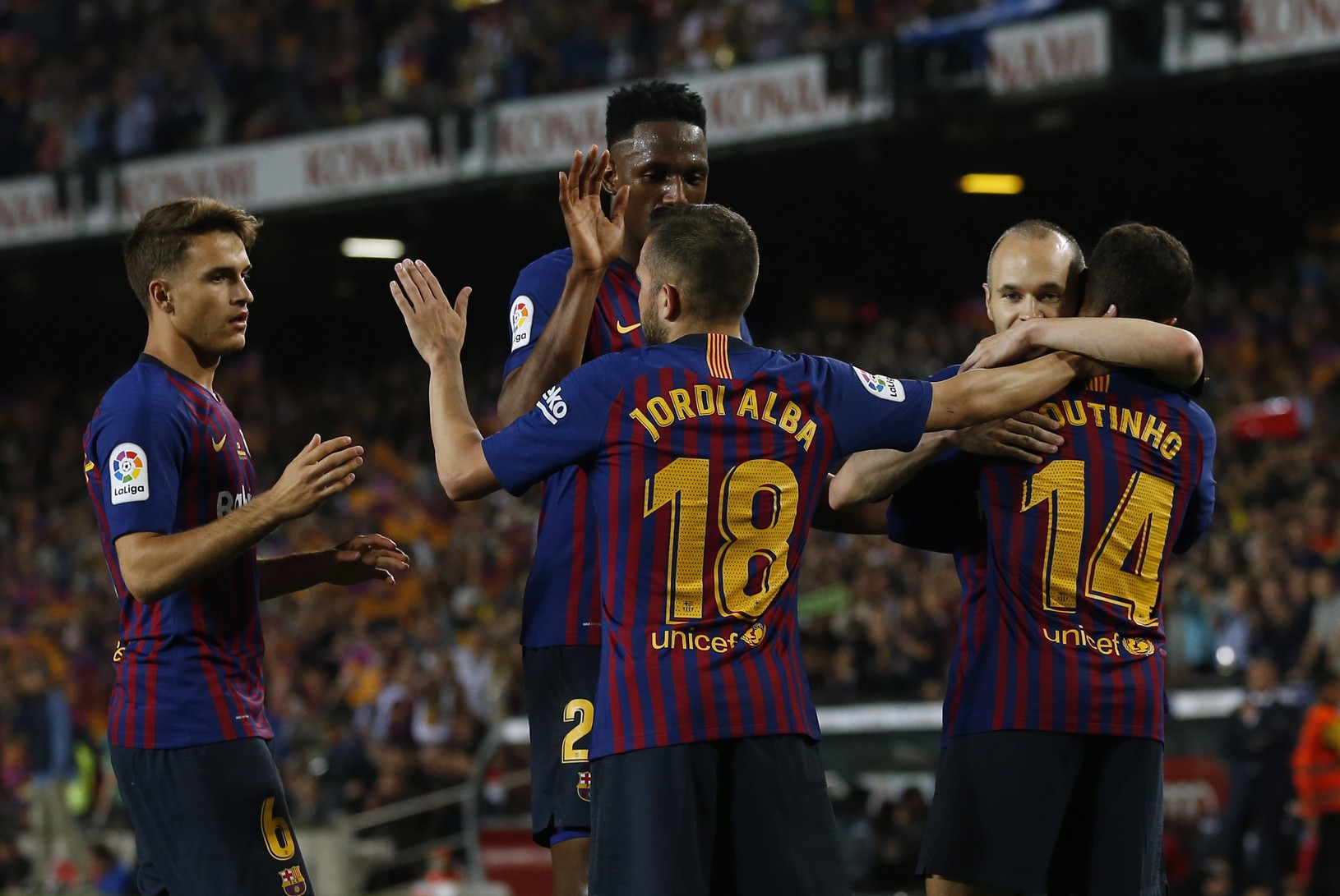 Barcelona oslavuje jediný gól