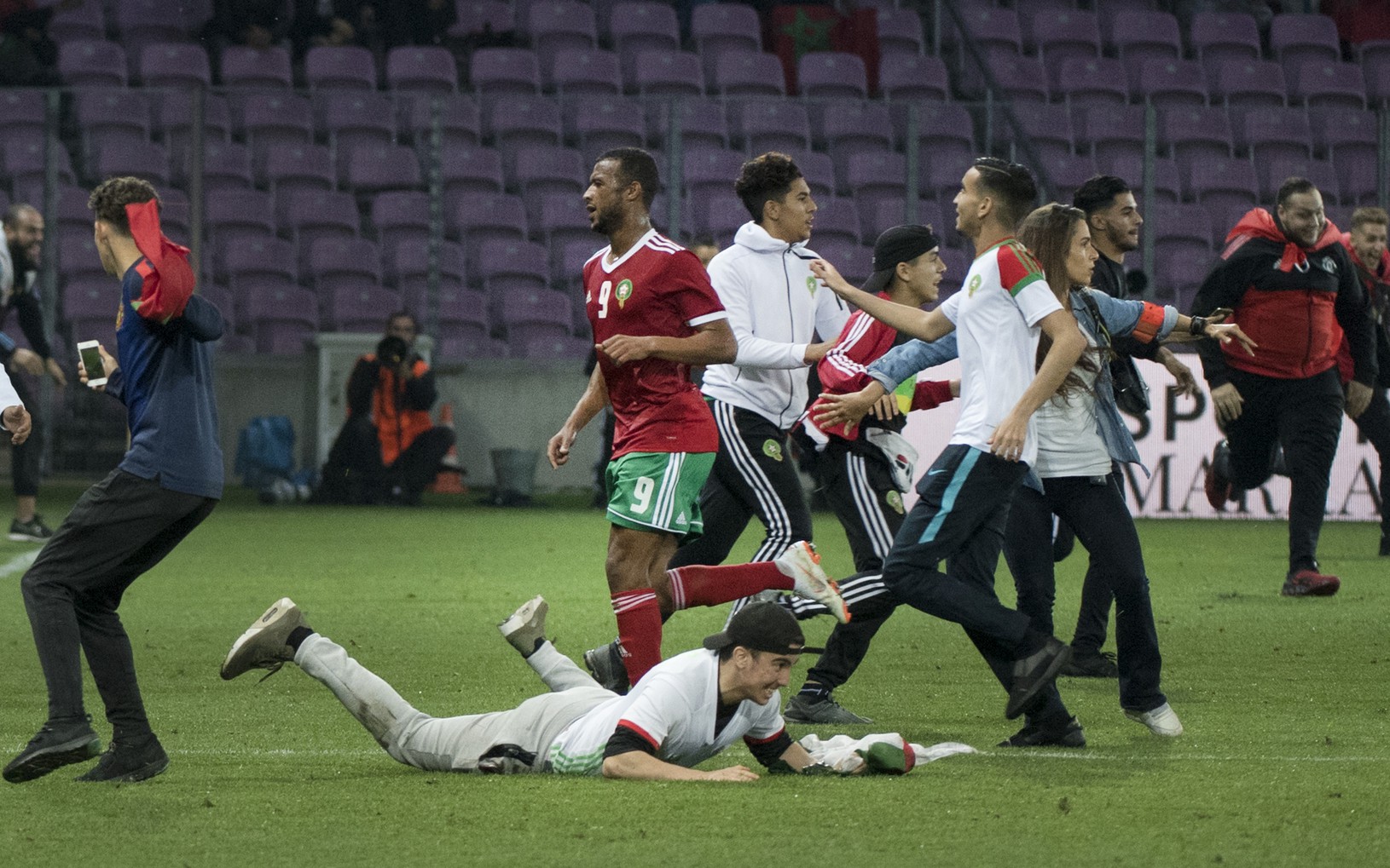 Marockí fanúšikovia po záverečnom