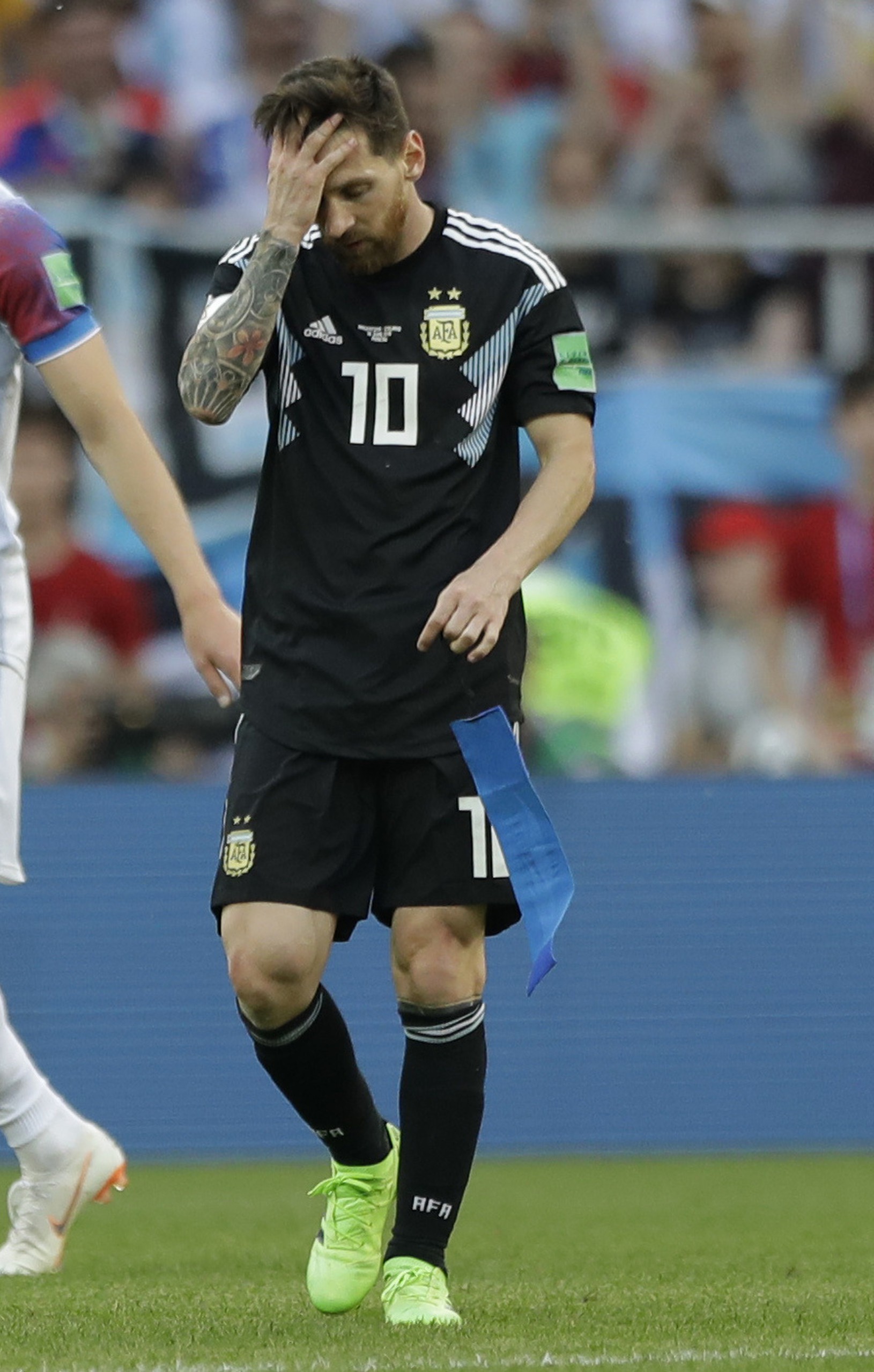 Frustrovaný Lionel Messi 
