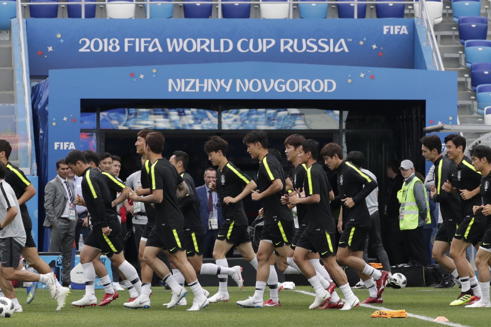 Tréning futbalovej reprezentácie Kórejskej