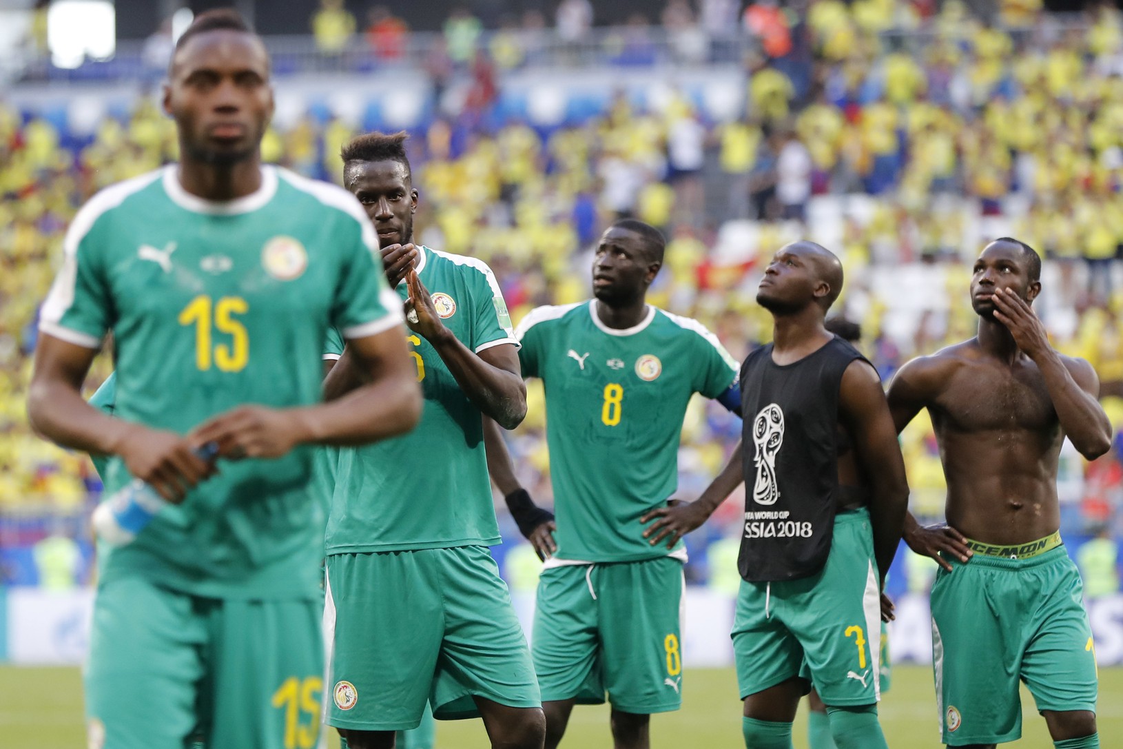 Sklamaní futbalisti Senegalu po
