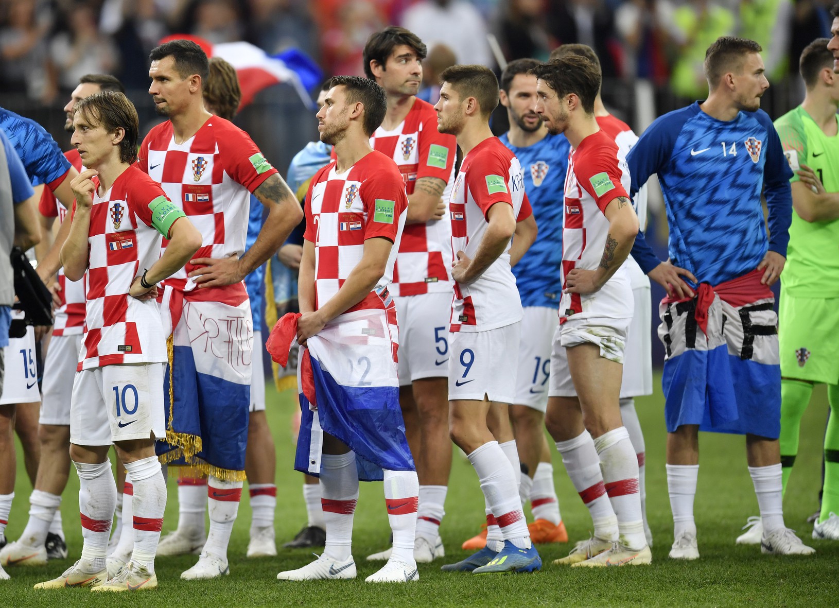 Sklamaní hráči Chorvátska po