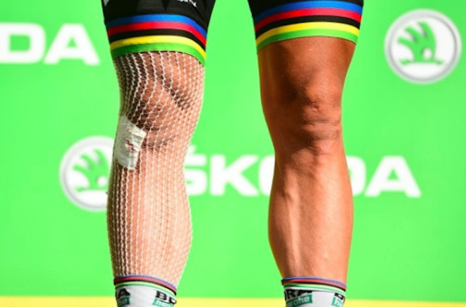 Vypracované nohy Petra Sagana