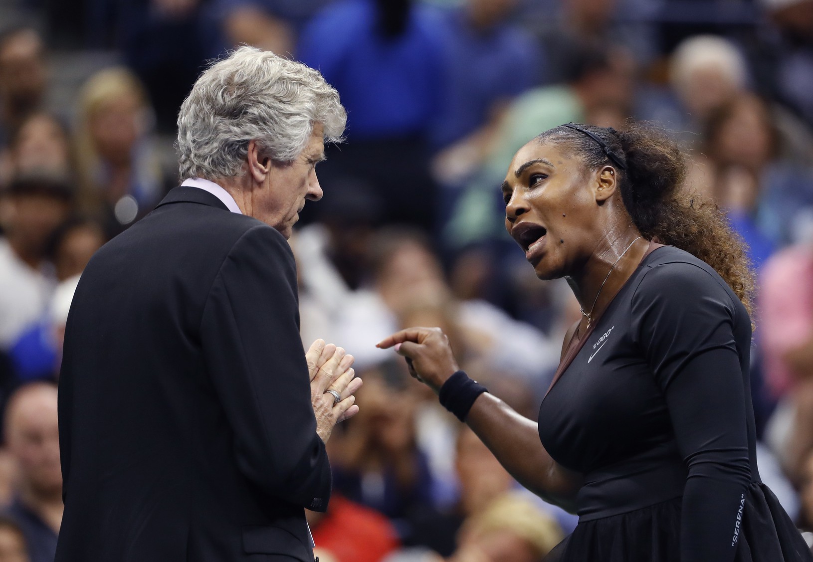 Serena Williams počas hádky