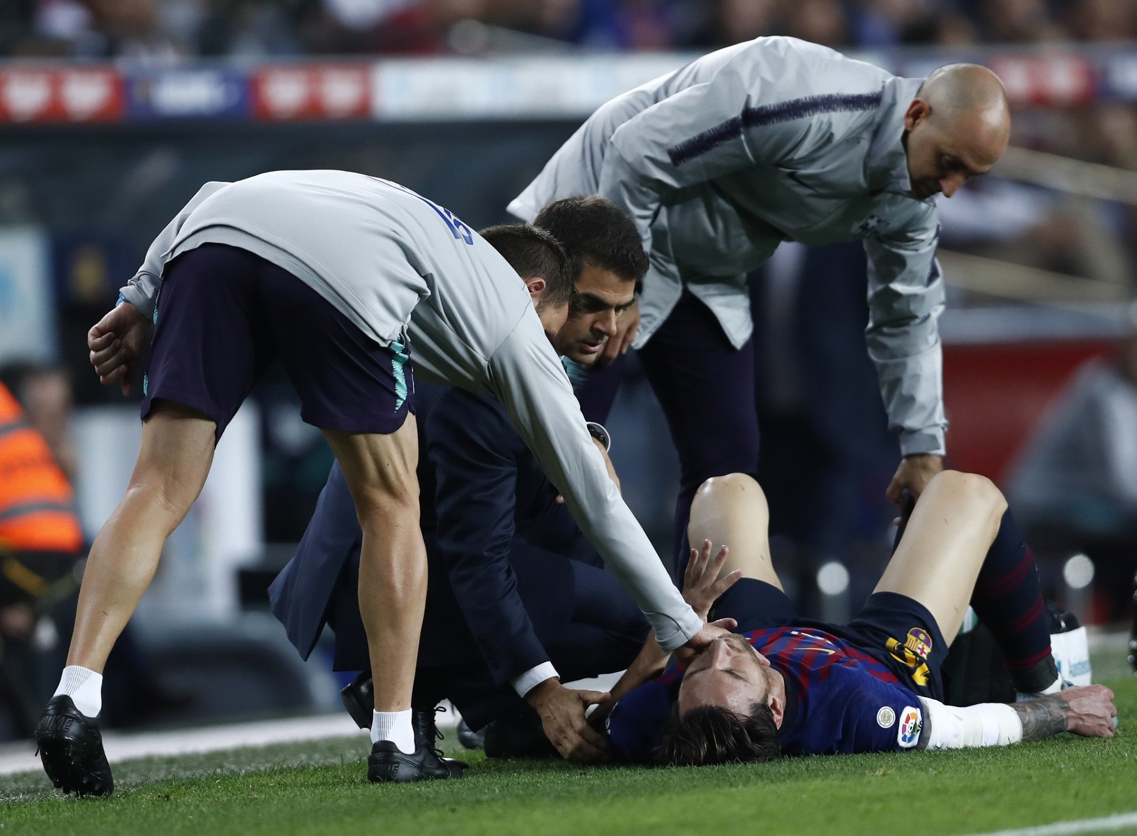 Lionel Messi s bolestivým