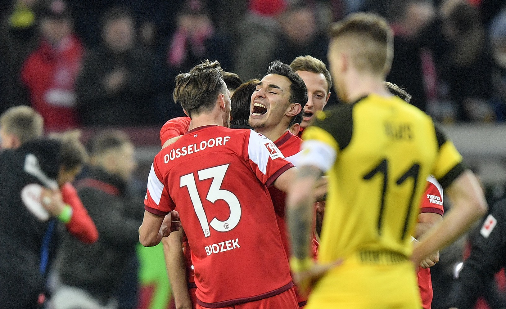 Hráči Düsseldorfu sa radujú