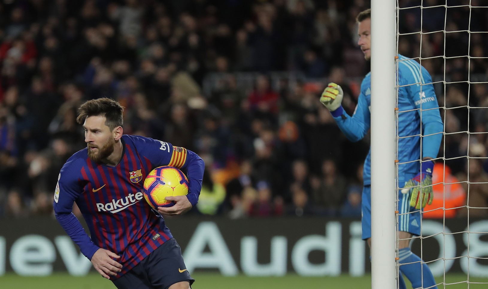 Lionel Messi po strelení