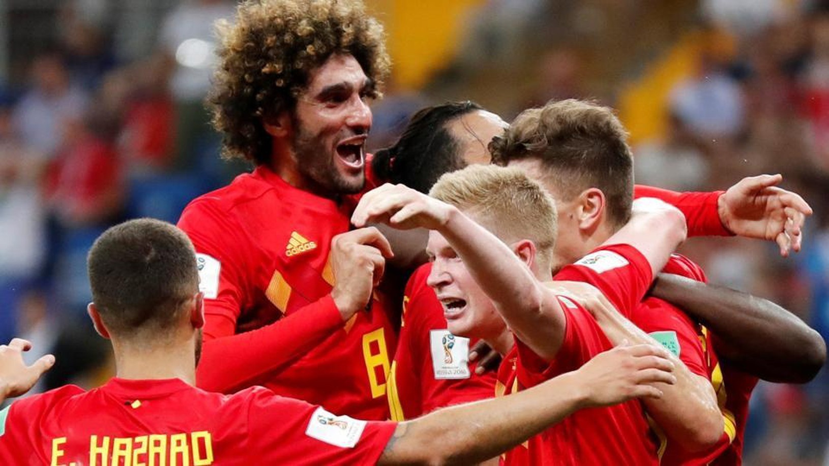 Hráči Belgicka sa radujú