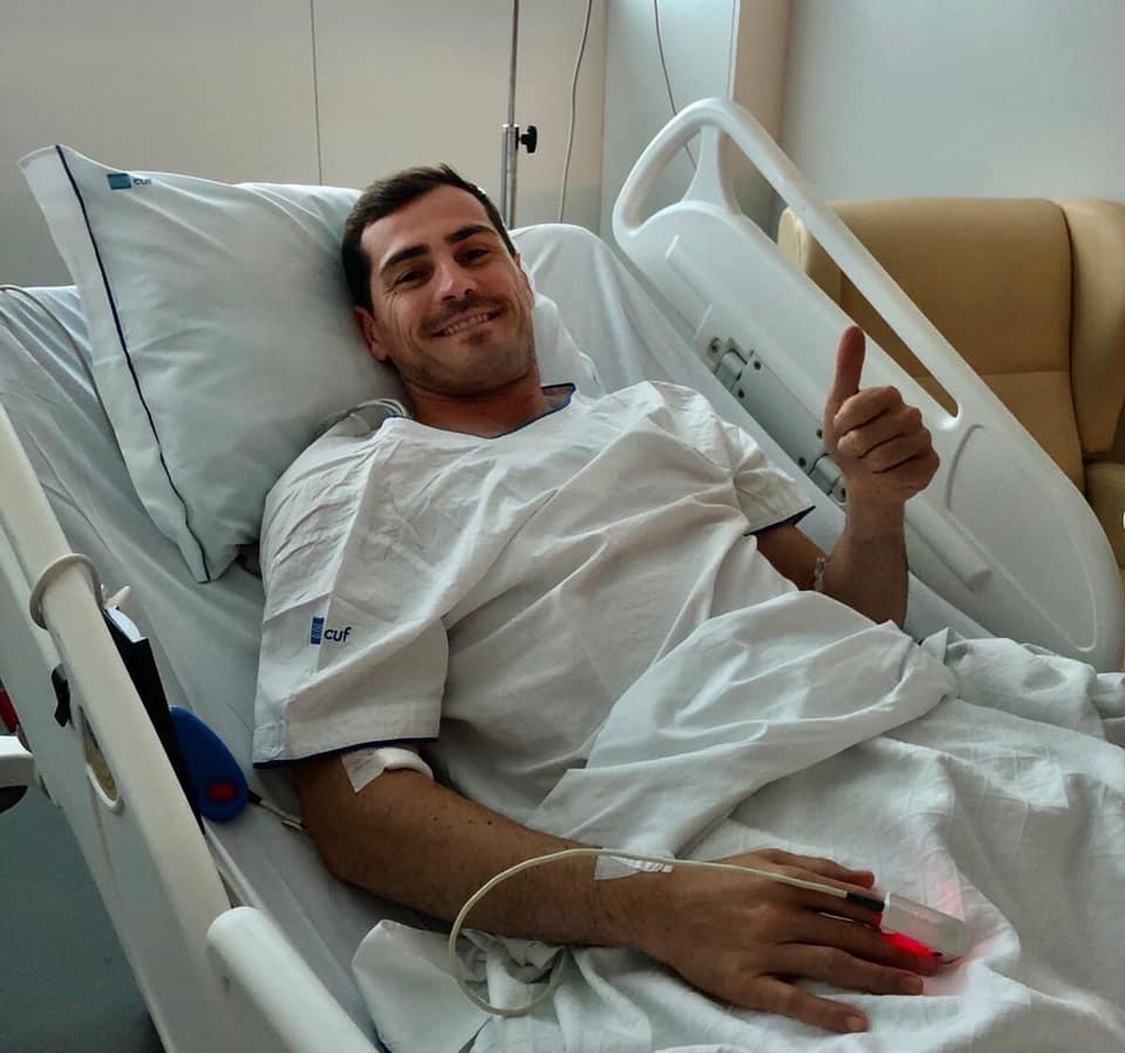 Iker Casillas na nemocničnom