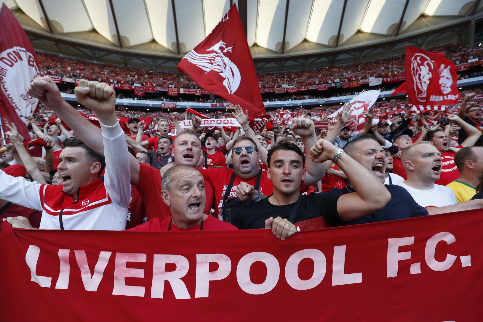 Fanúšikovia Liverpoolu počas finále