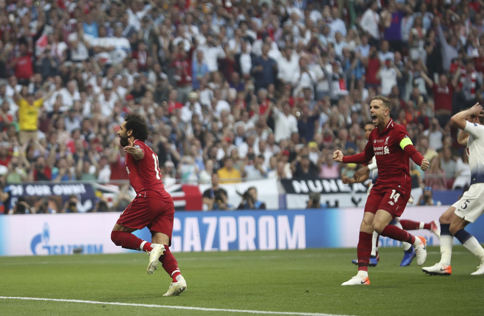 Mohamed Salah oslavuje úvodný