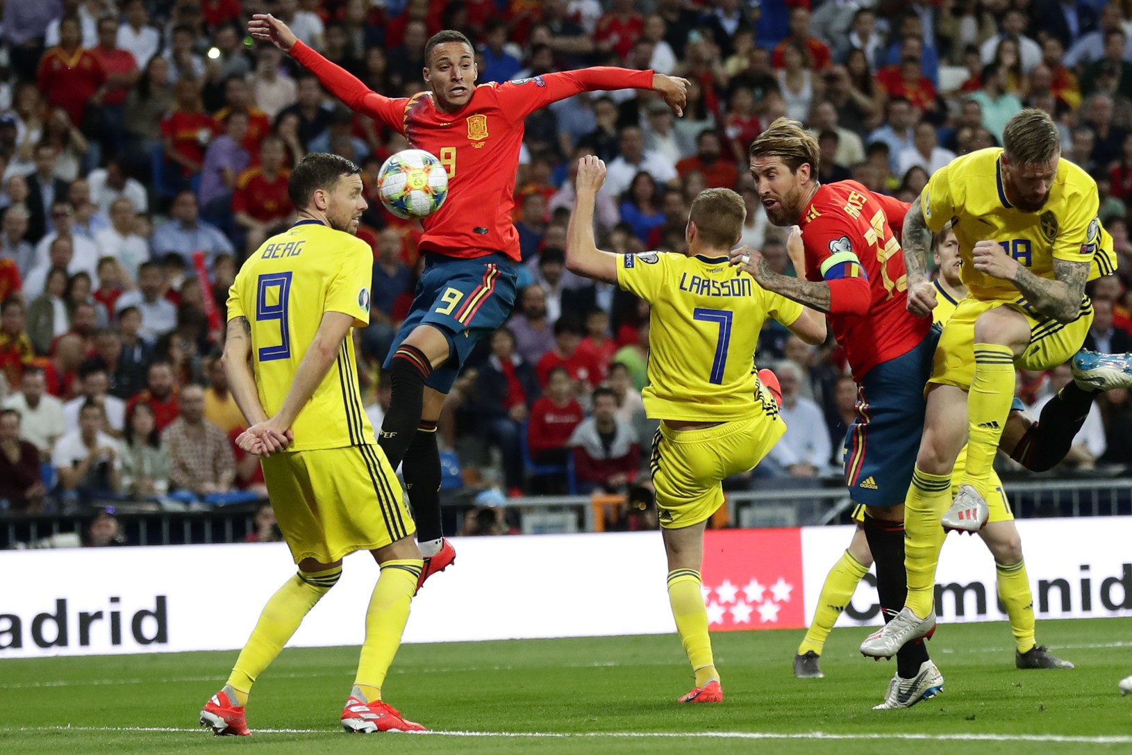 Momentka zo zápasu Španielsko