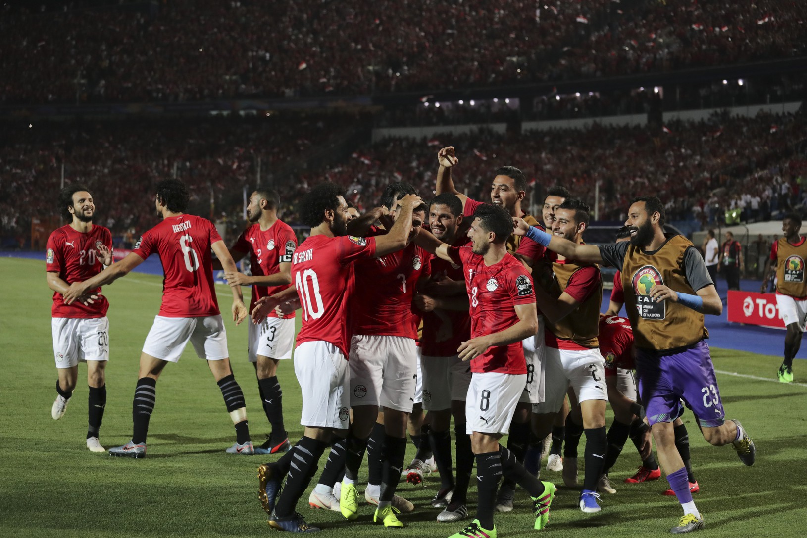 Radosť hráčov Egypta