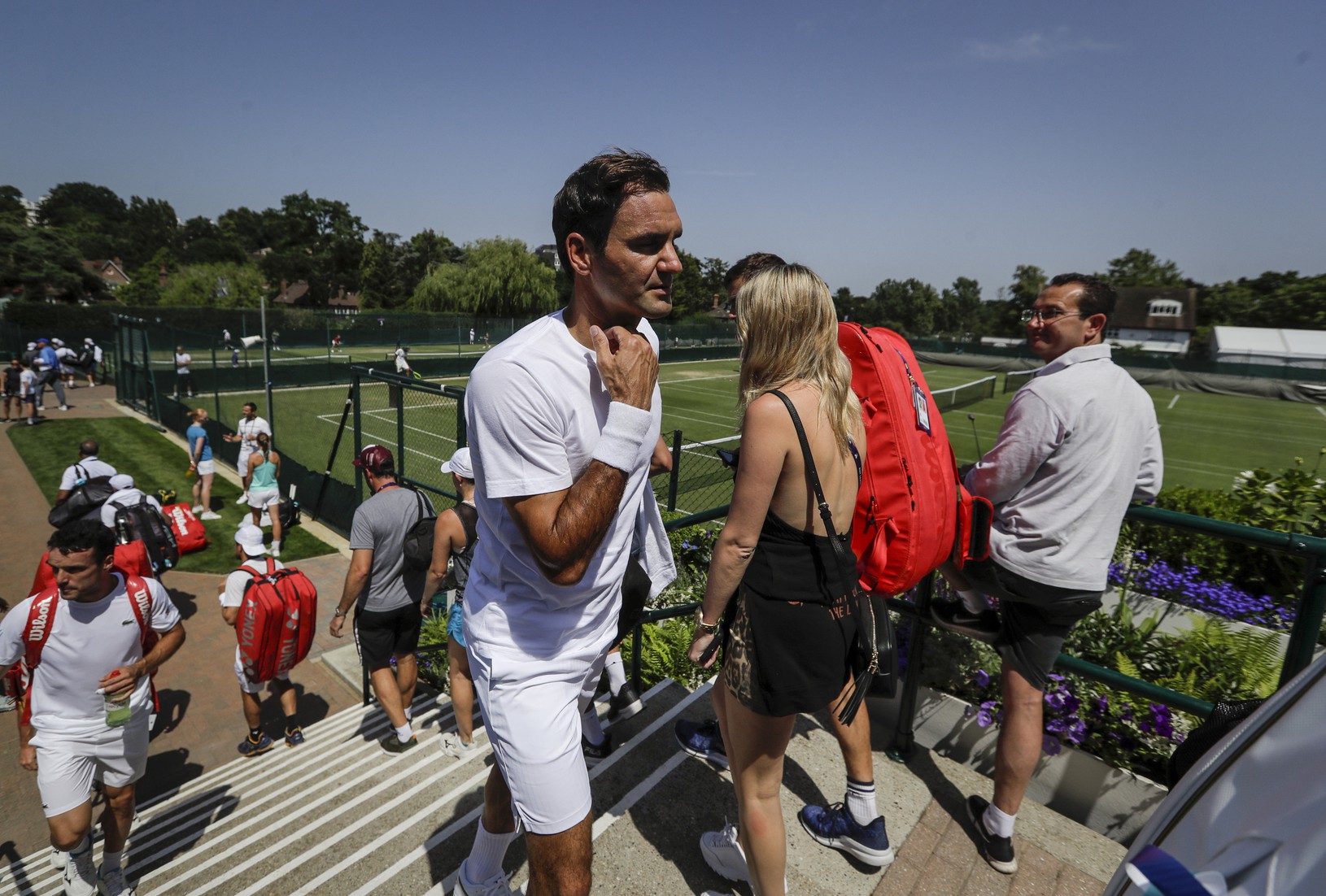 Roger Federer v areáli