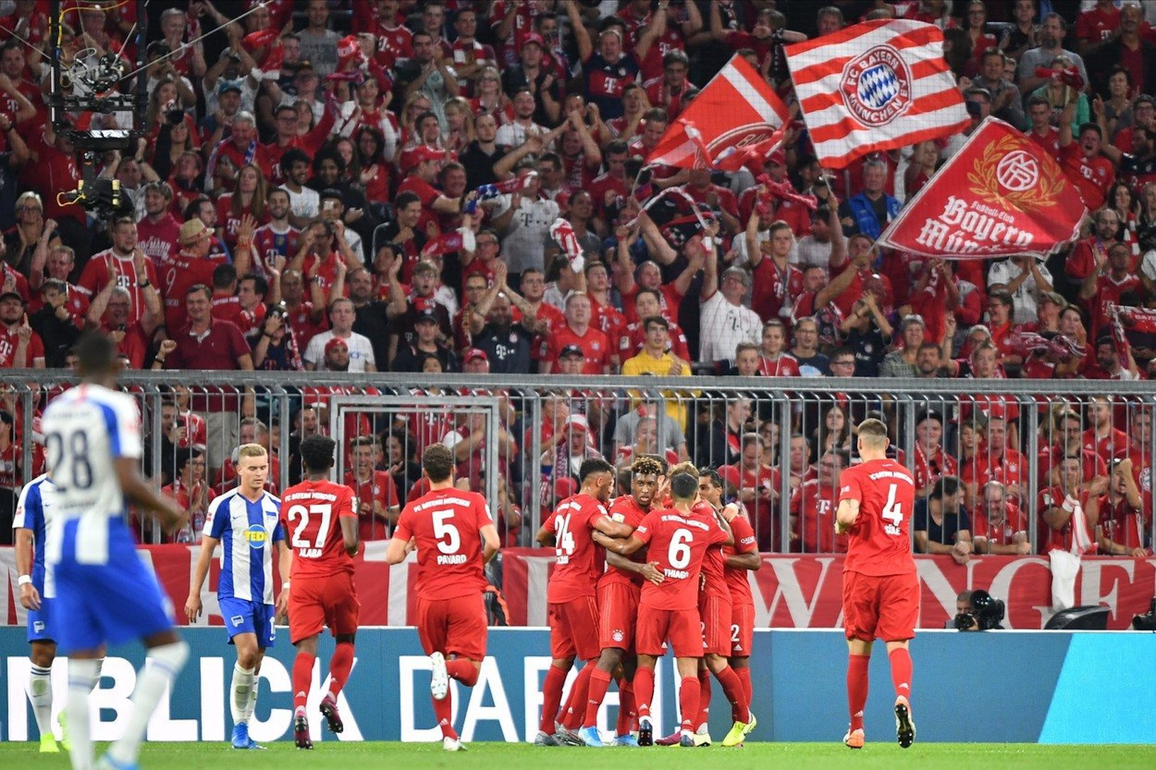 Hráči Bayernu sa radujú