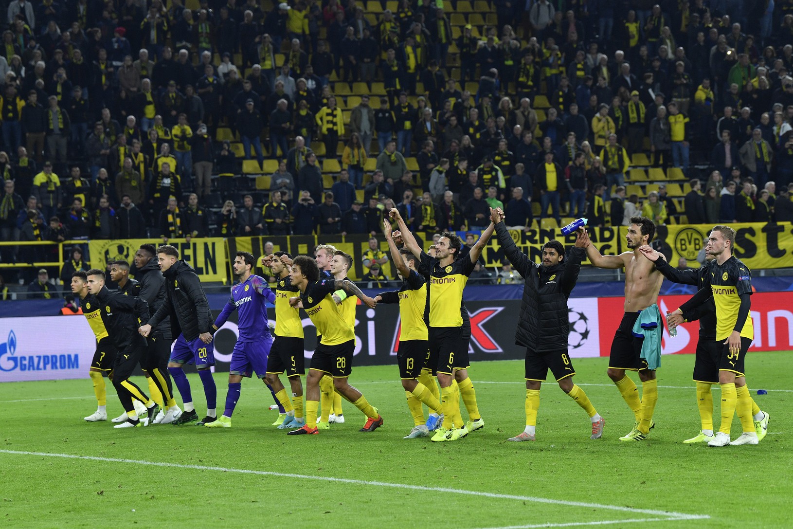 Ďakovačka hráčov Borussie Dortmund