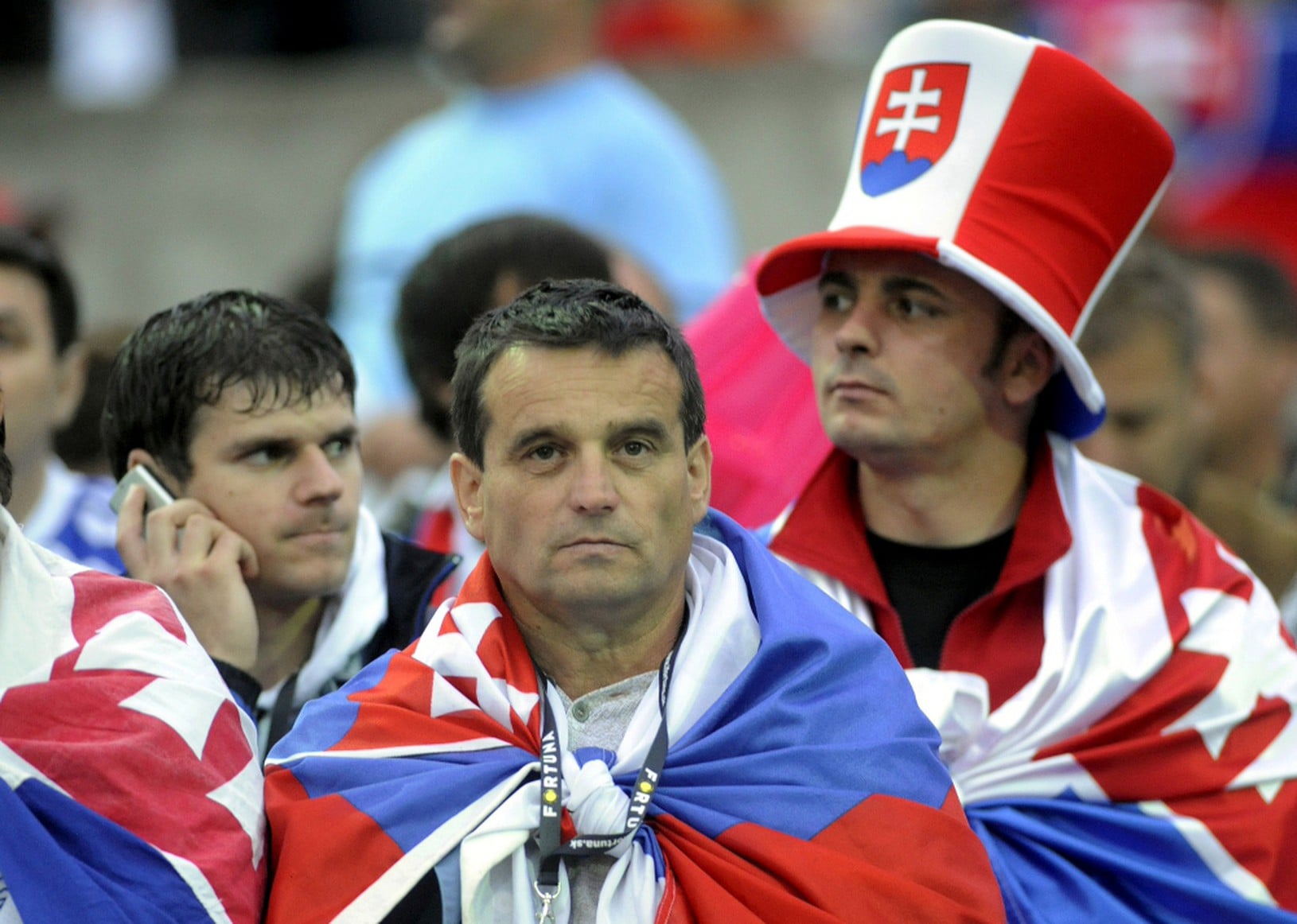 Fanúšikovia na zápase Slovenska