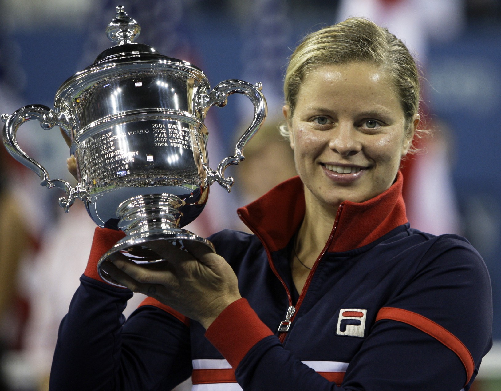 Kim Clijstersová s trofejou