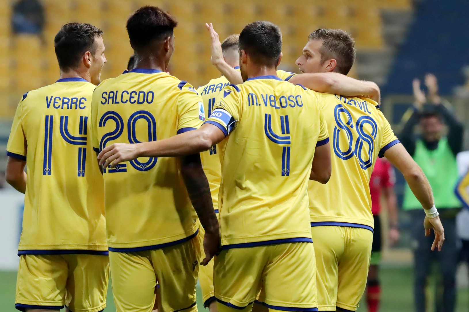 Radosť hráčov Hellas Verona