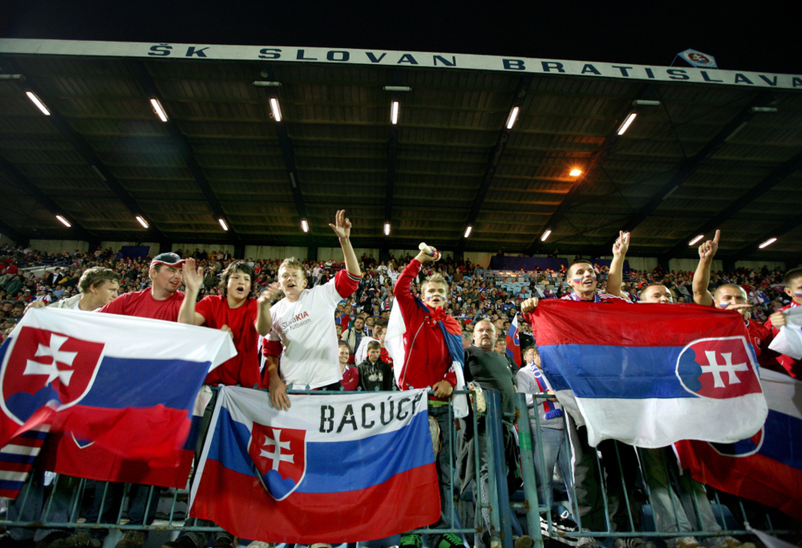 Fanúšikovia na zápase Slovenska