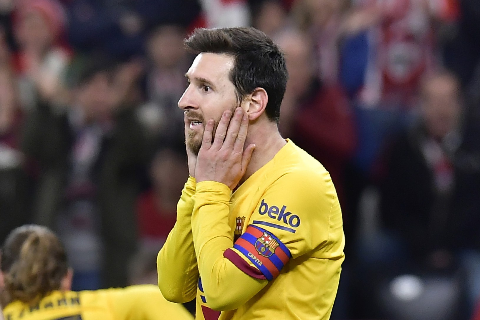 Rozčarovaný Lionel Messi