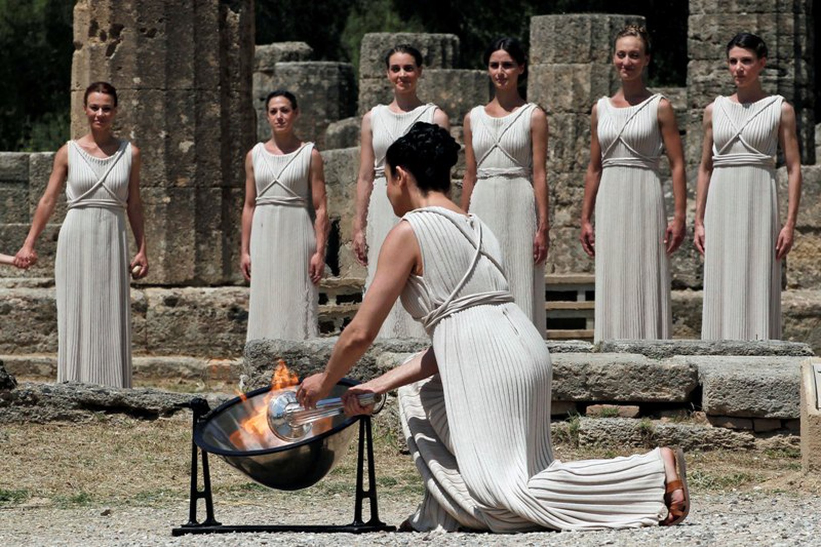 Ceremoniál zapálenia olympijskeho ohňa