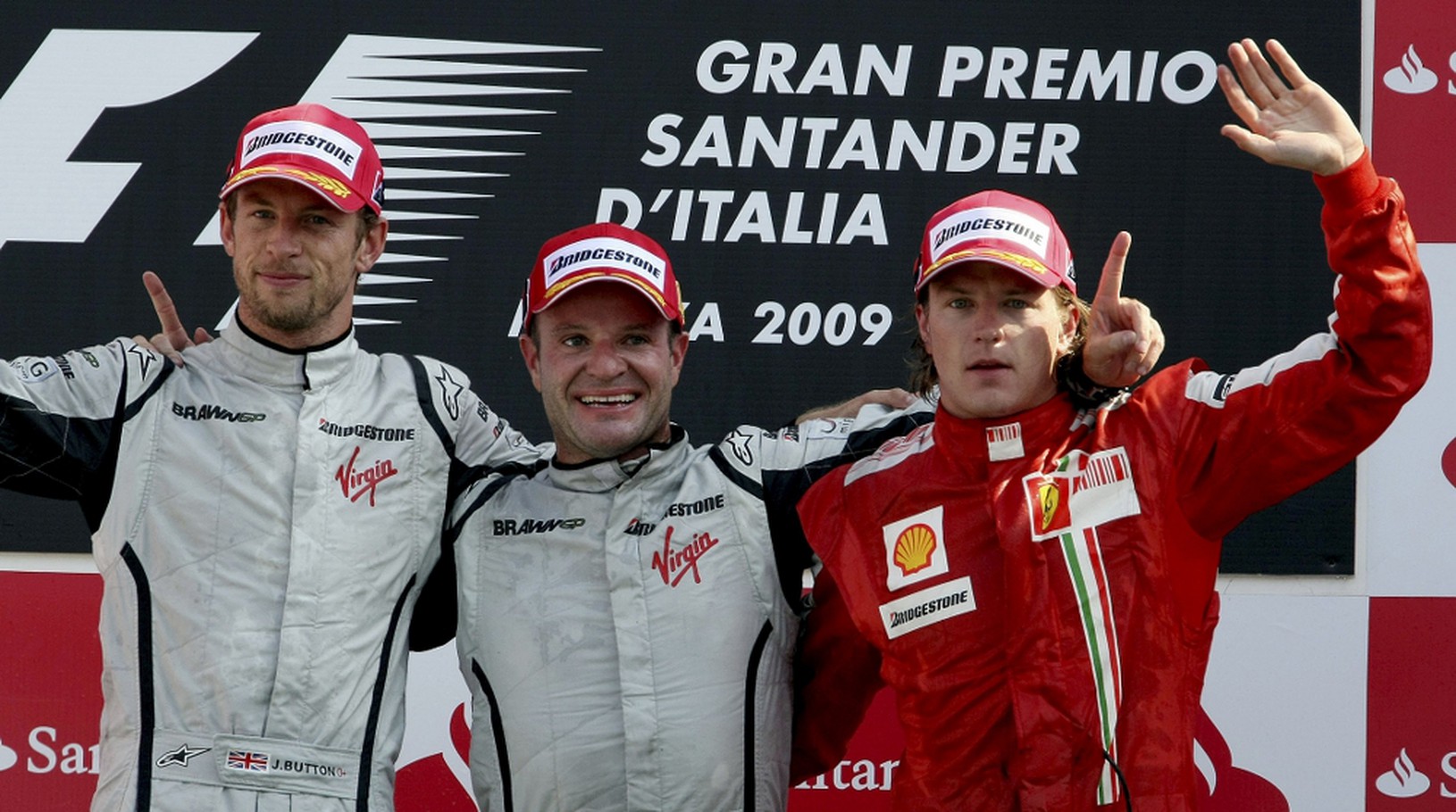 Button, Barichello a Raikkonen