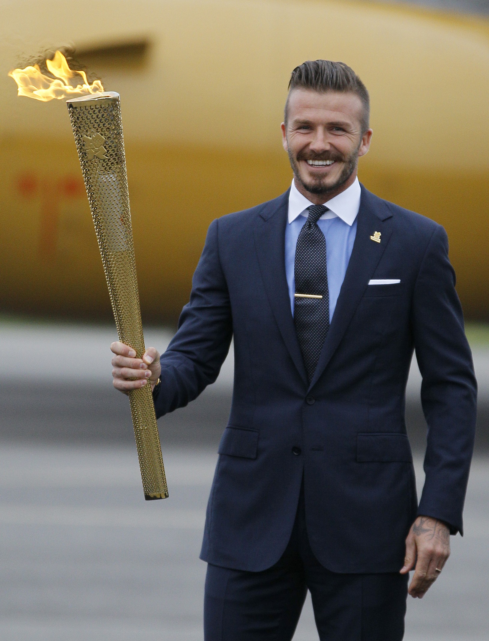 Beckham privítal olympijský oheň