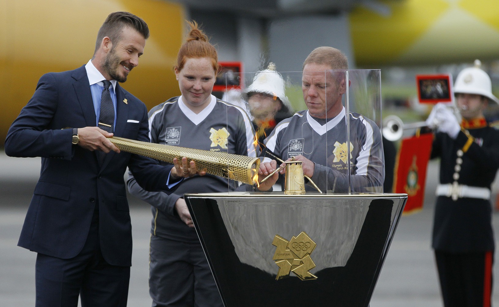 Beckham privítal olympijský oheň