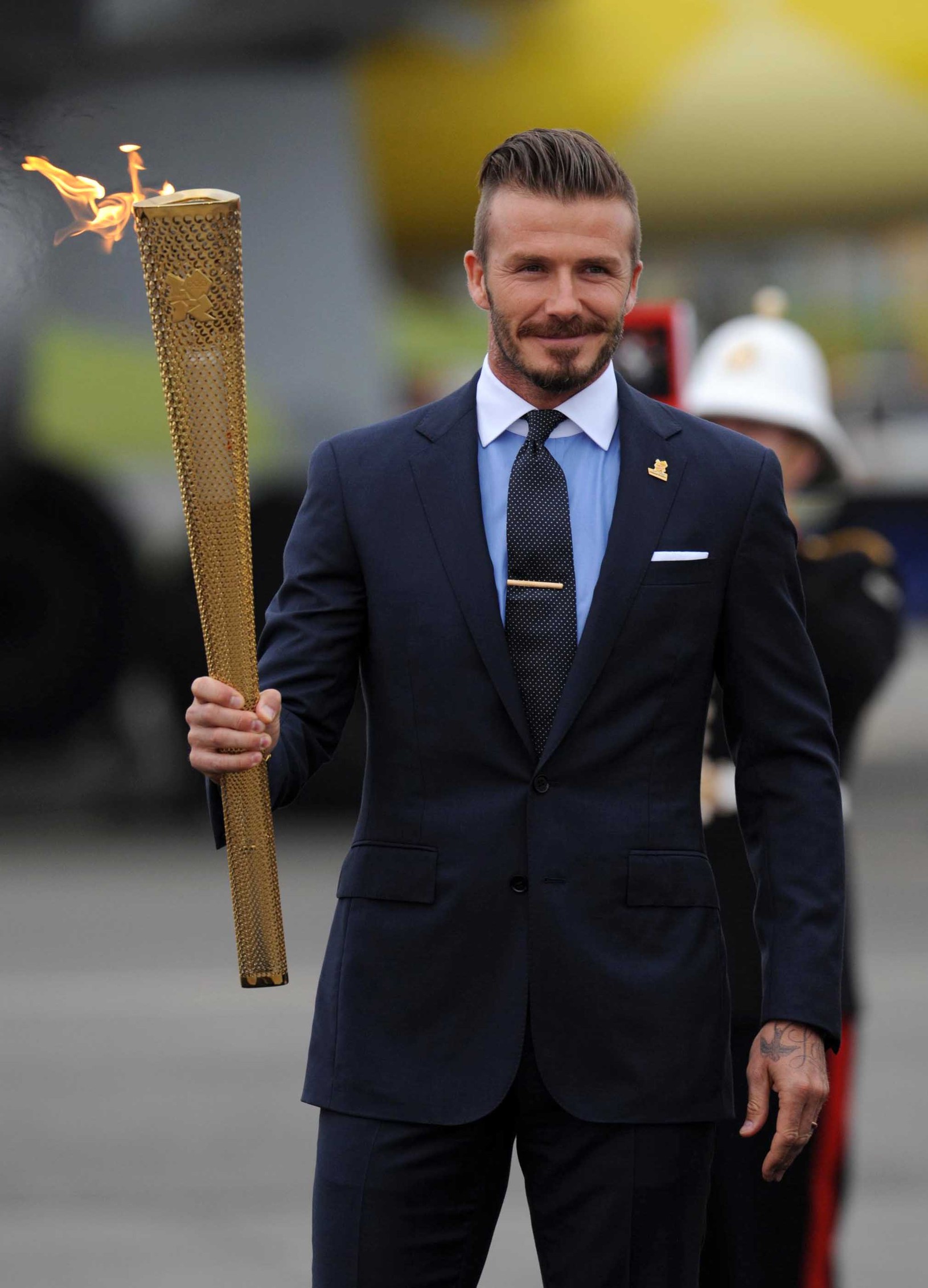 Beckham privítal olympijský oheň