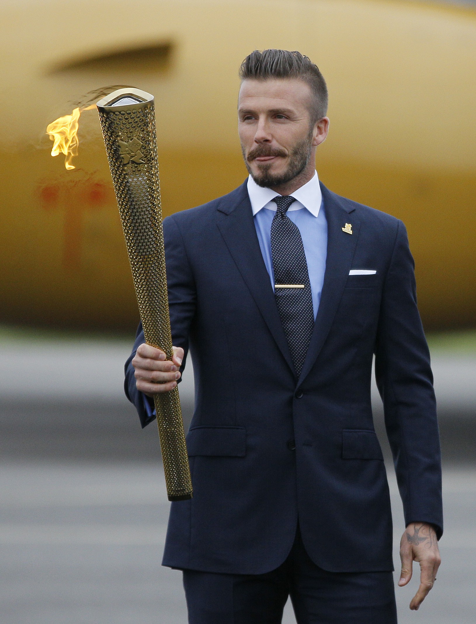 Beckham privítal olympijský oheň