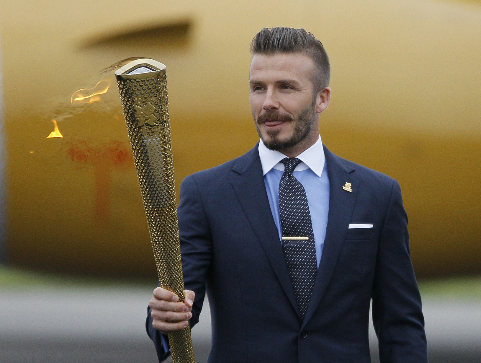 Beckham privítal olympijský oheň