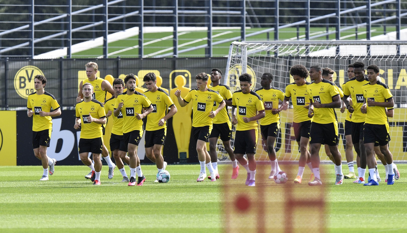 Hráči Dortmundu počas tréningu