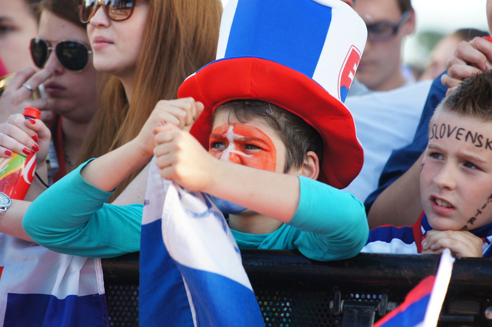 Fanúšikovia Slovenska počas semifinále