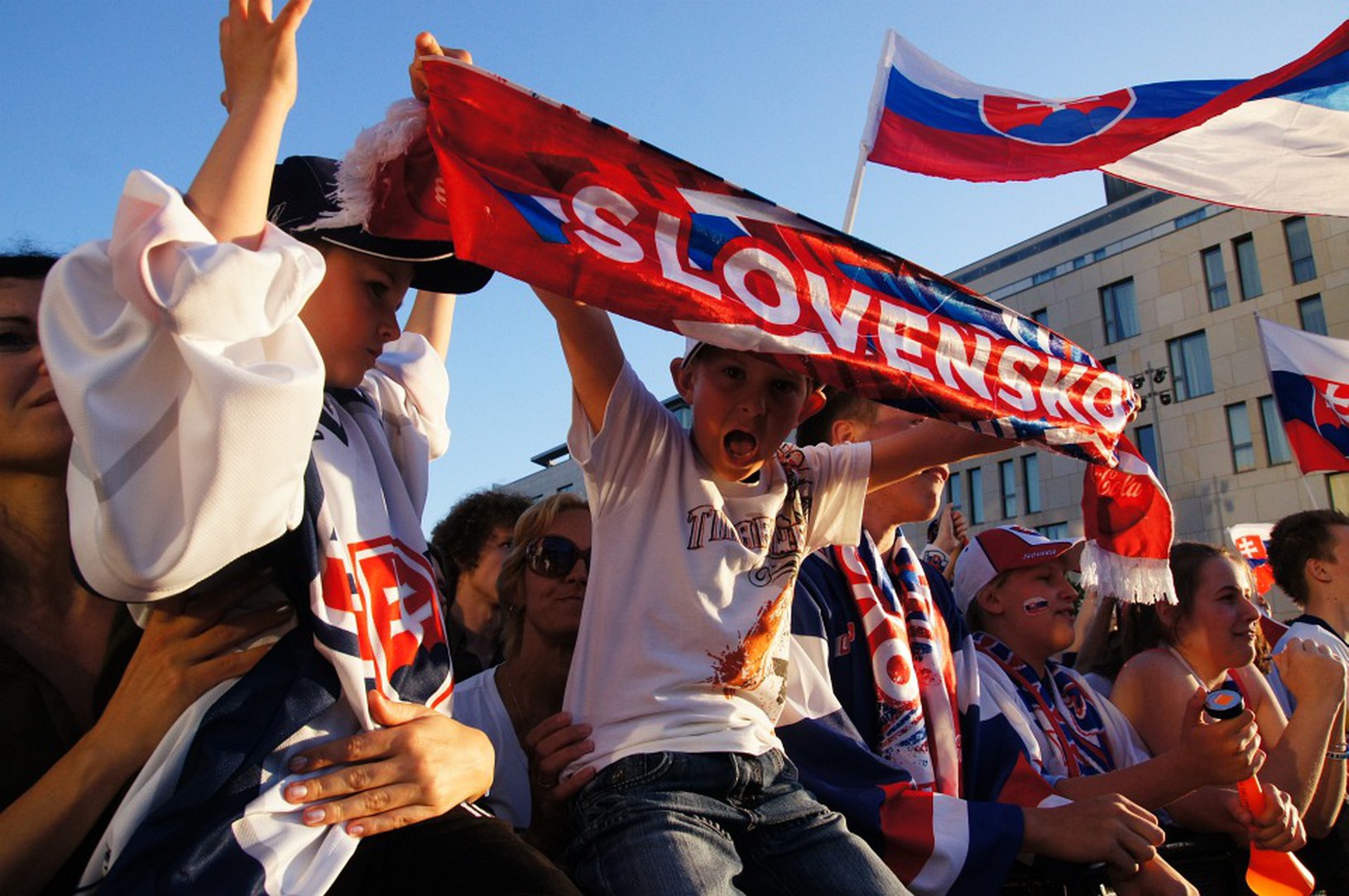 Fanúšikovia Slovenska počas semifinále