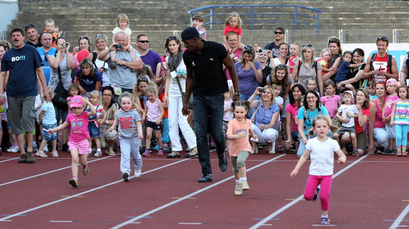 Usain Bolt počas Čokoládovej