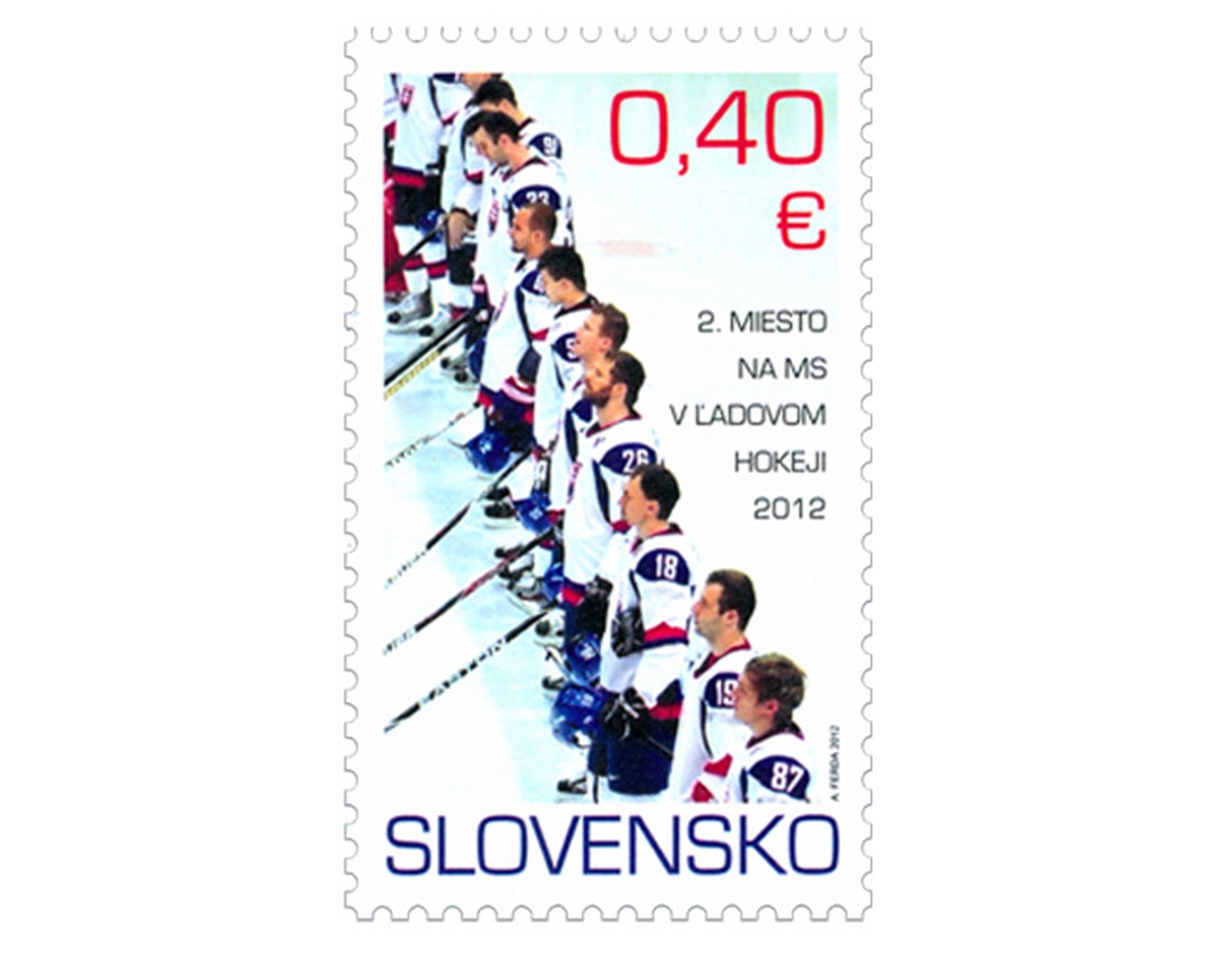 Slovenskí hokejisti na poštovej