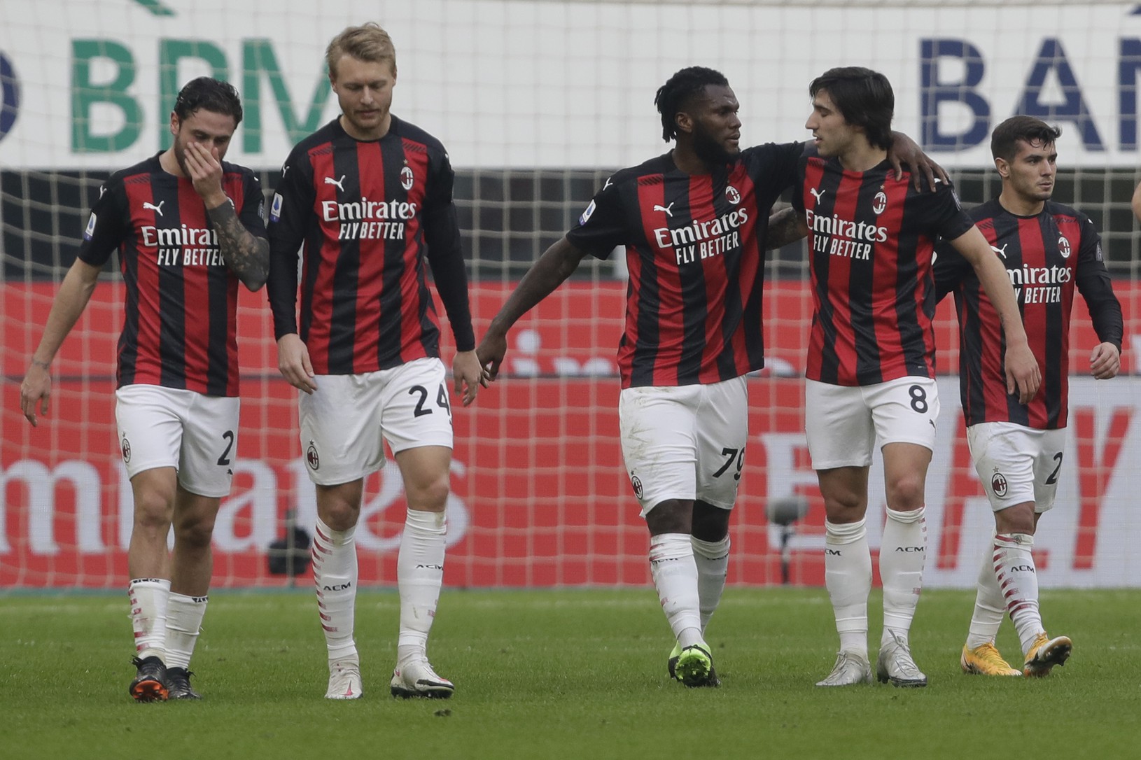 Radosť hráčov AC Miláno