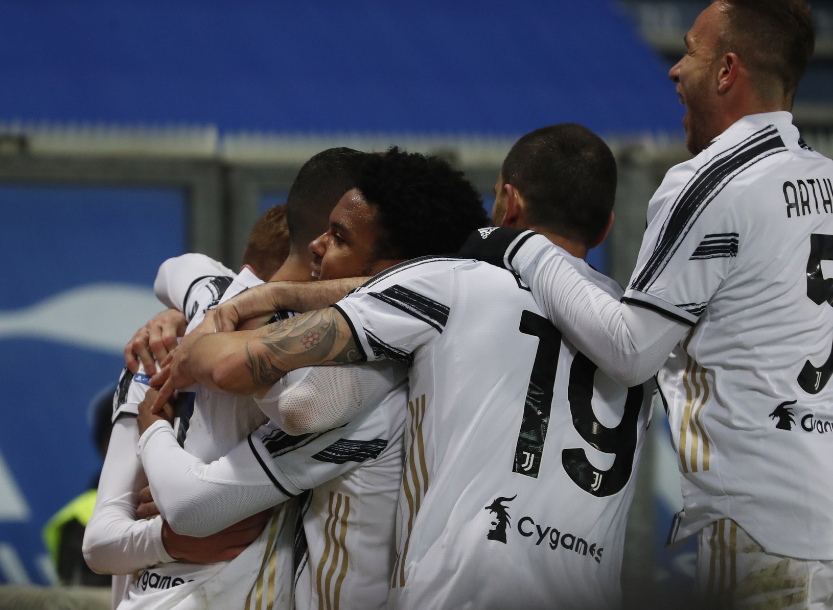 Hráči Juventusu sa radujú