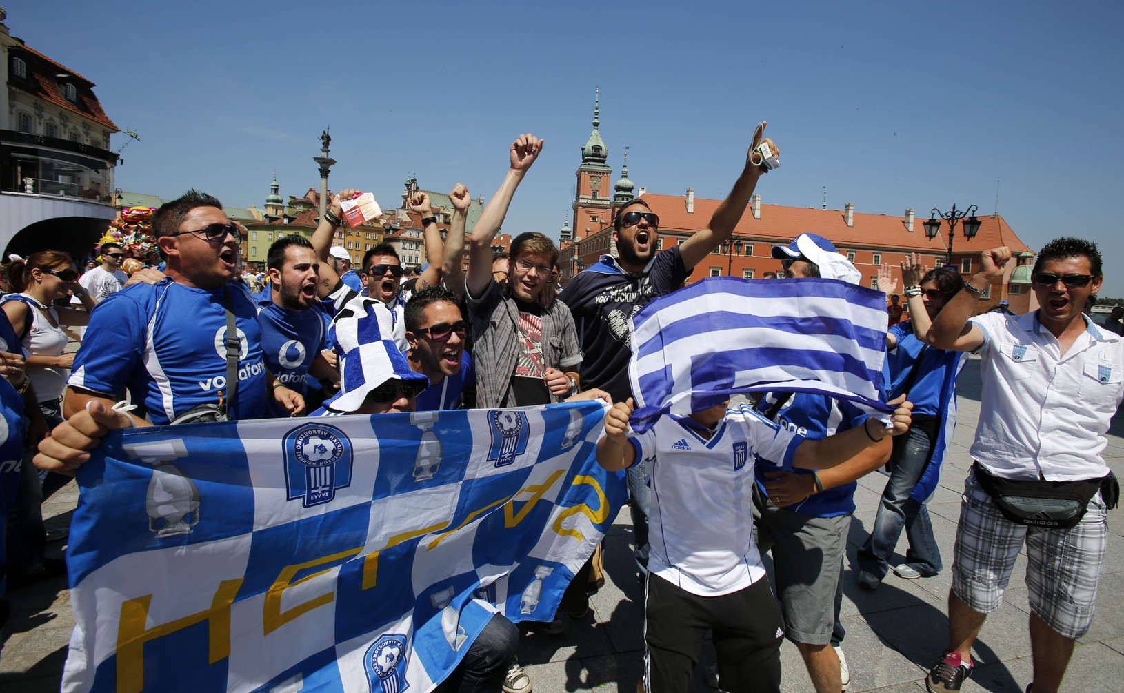 Grécki fanúšikovia pred zápasom