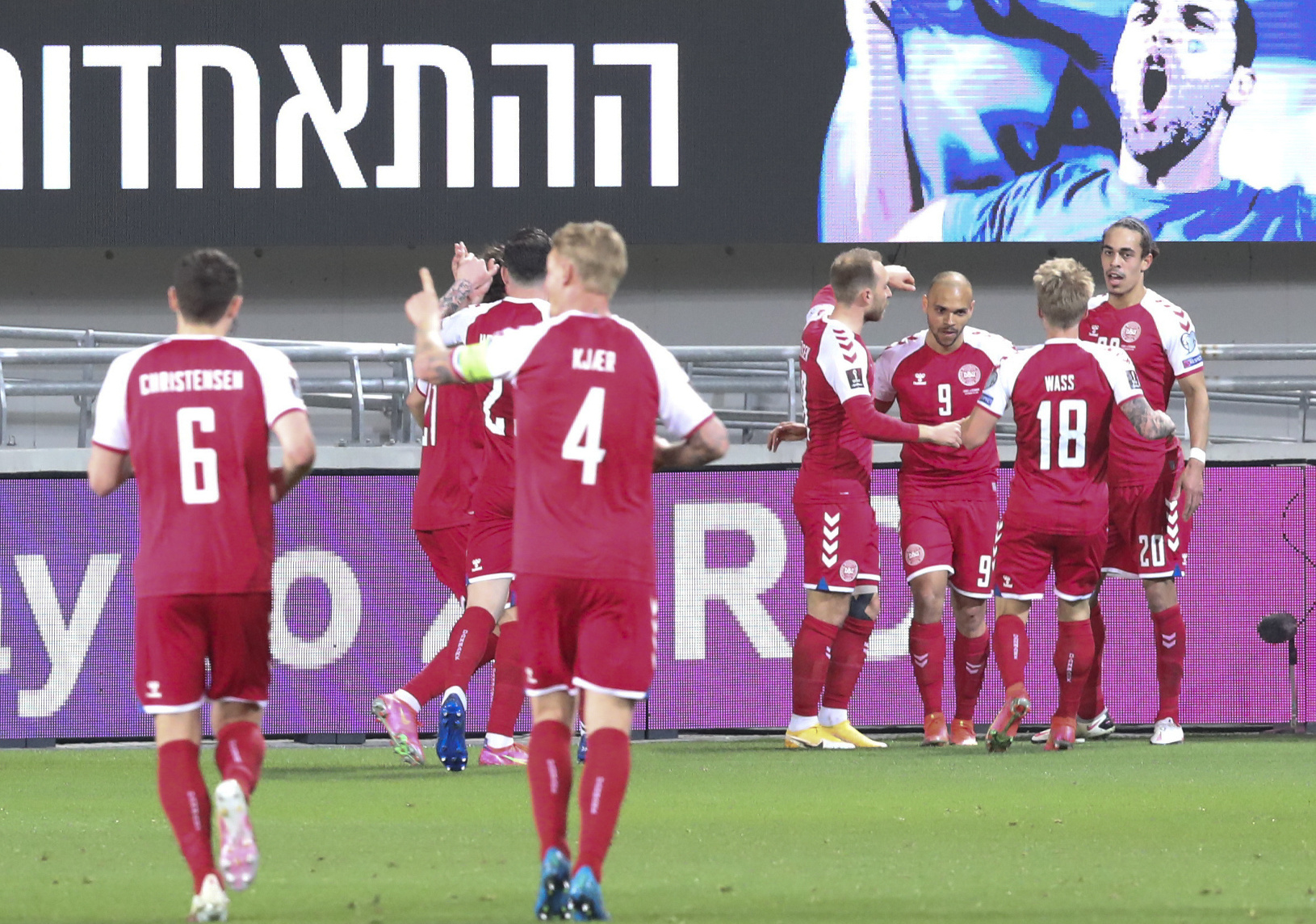 Dánsko oslavuje gól 