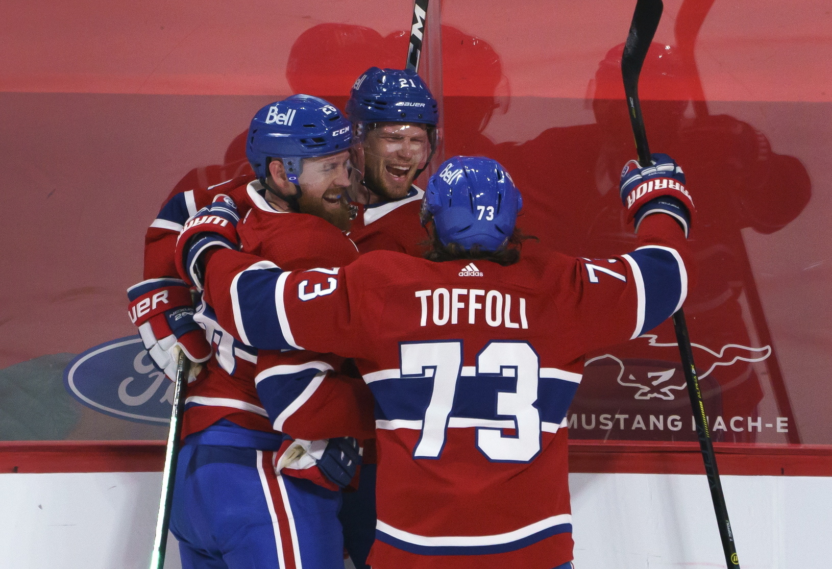 Hráči Canadiens sa radujú