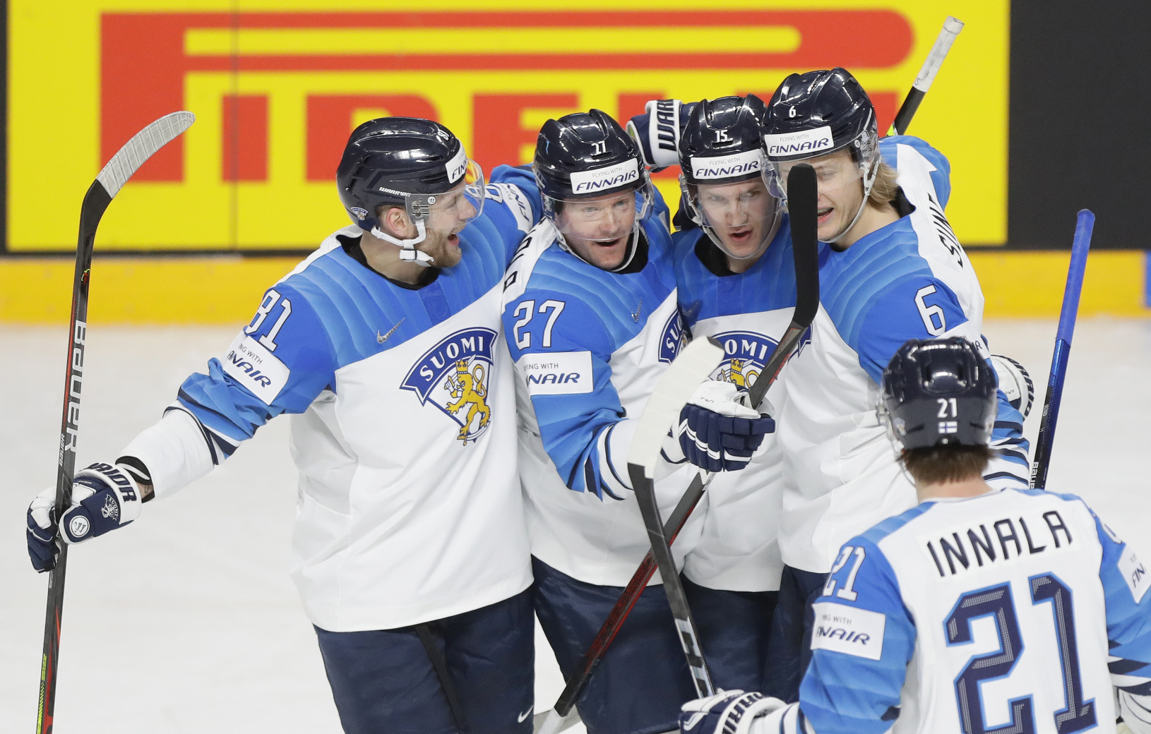 Fínski hokejisti sa radujú