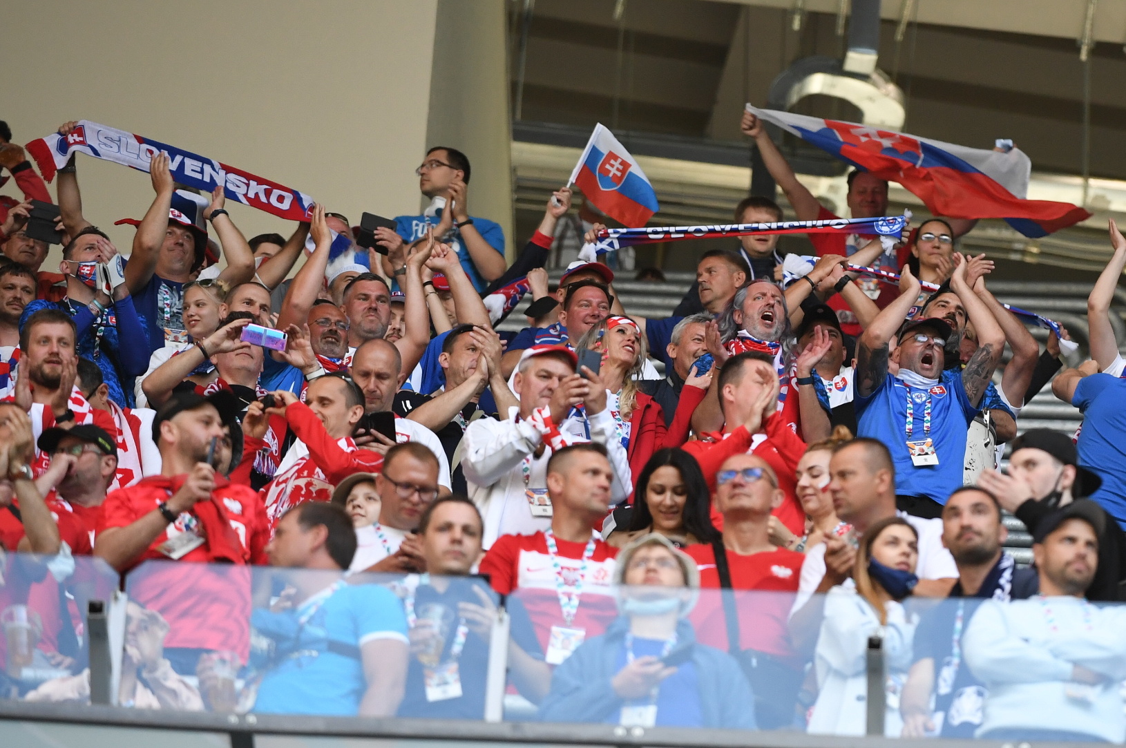 Slovenskí fanúšikovia na zápase