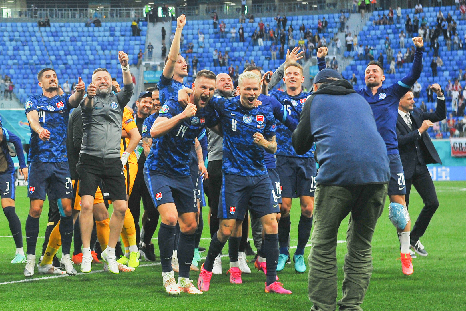 Slovenské oslavy po víťazstve