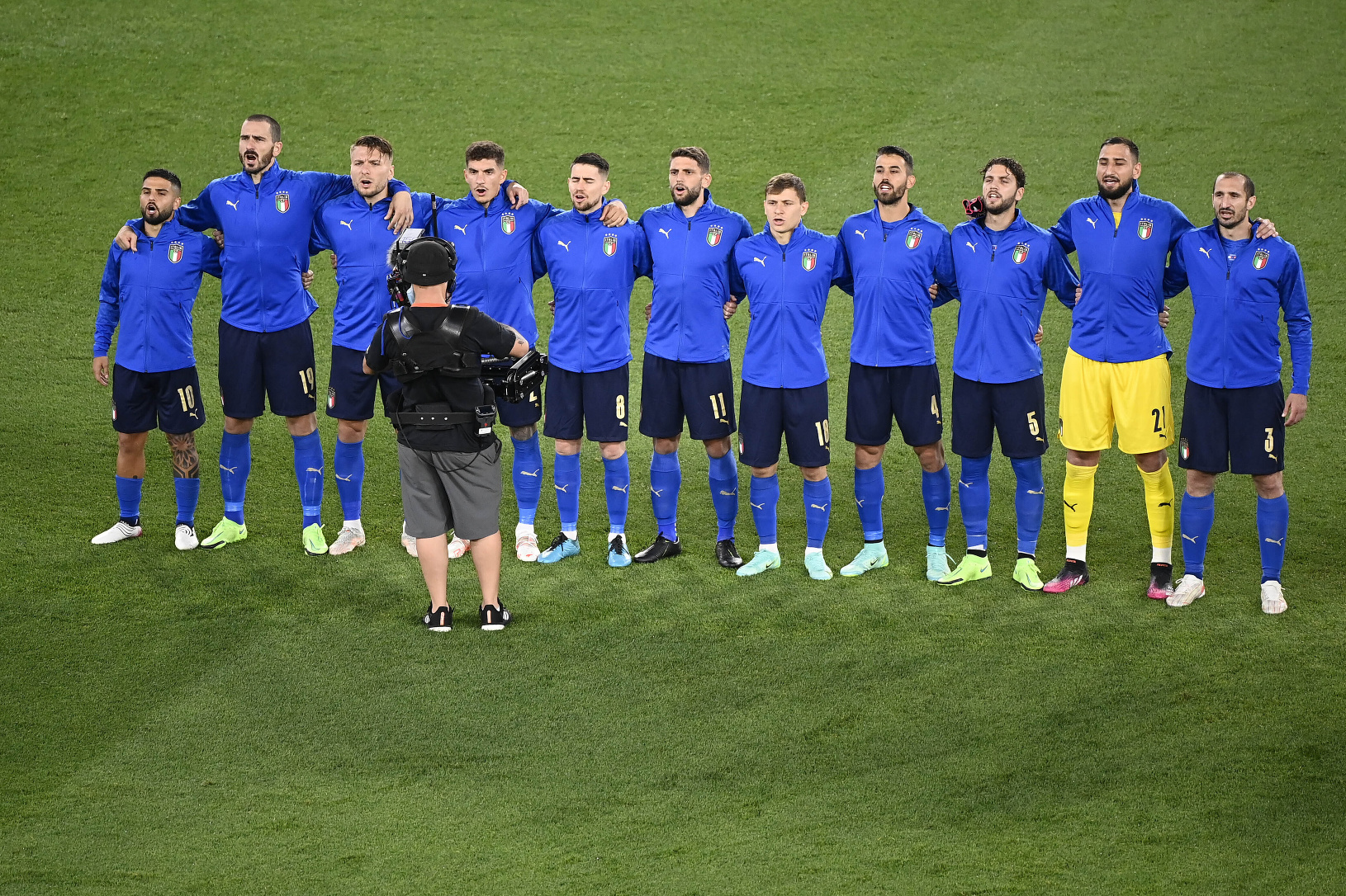 Futbalisti Talianska pred zápasom