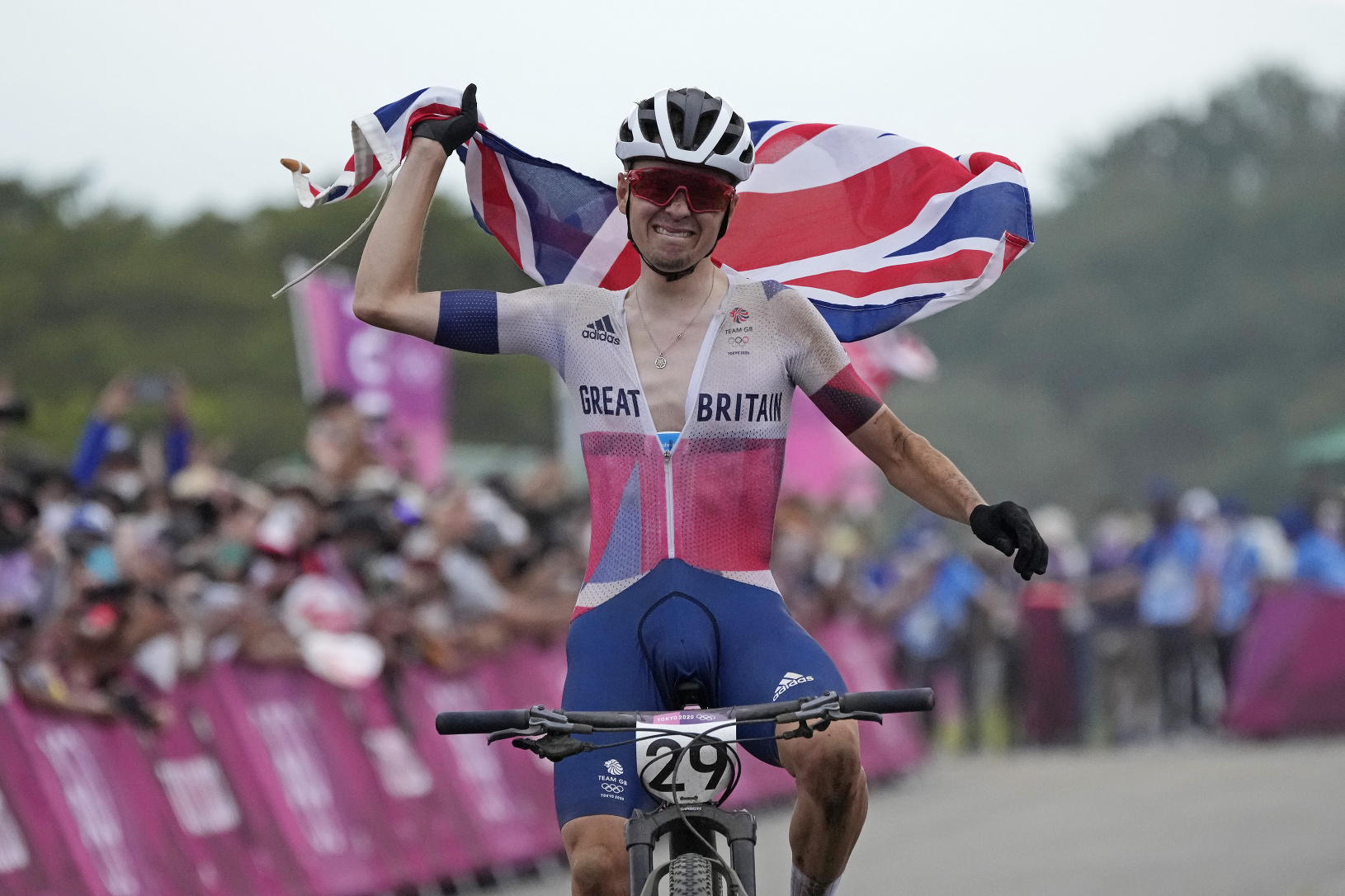 Britský horský cyklista Tom