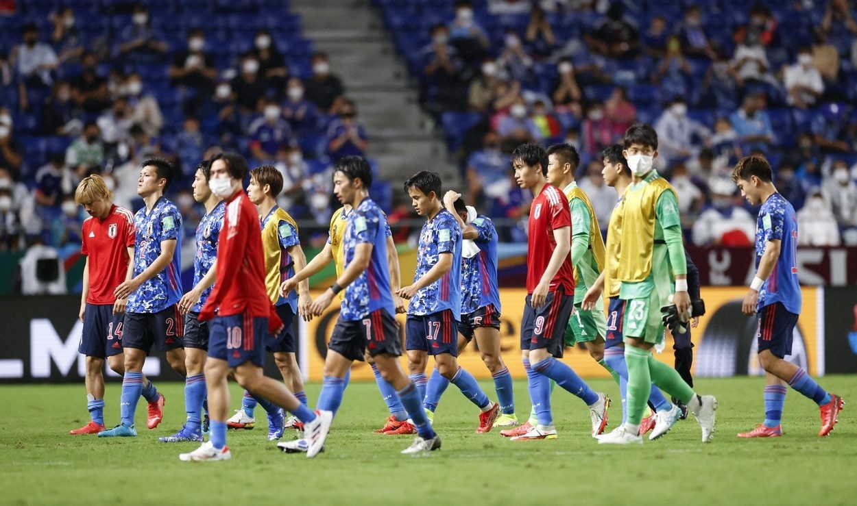 Futbalisti Japonska po prehre