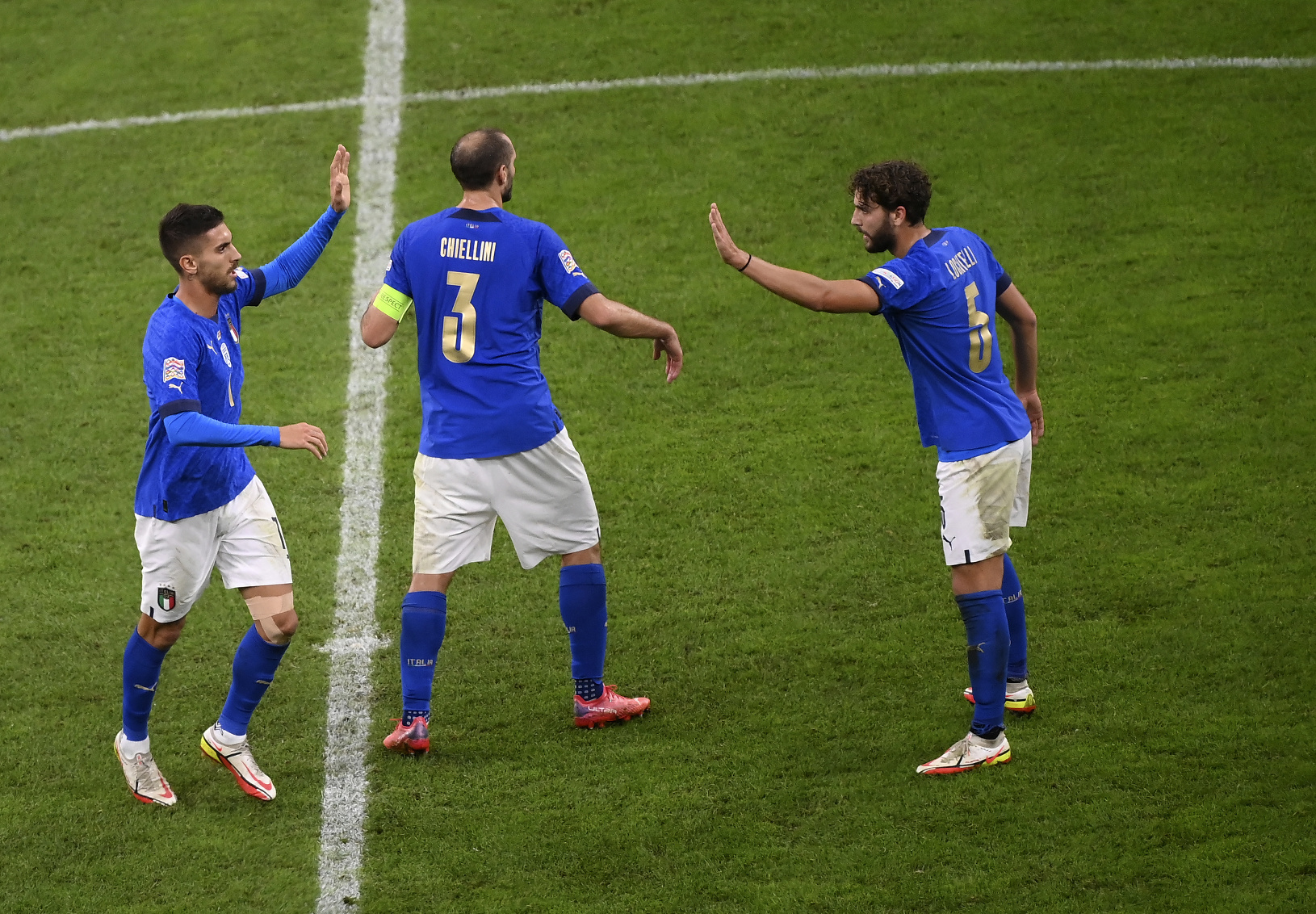 Talianski futbalisti sa radujú